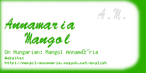 annamaria mangol business card